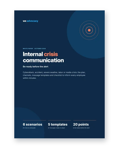 Internal crisis communication: be ready before the alert