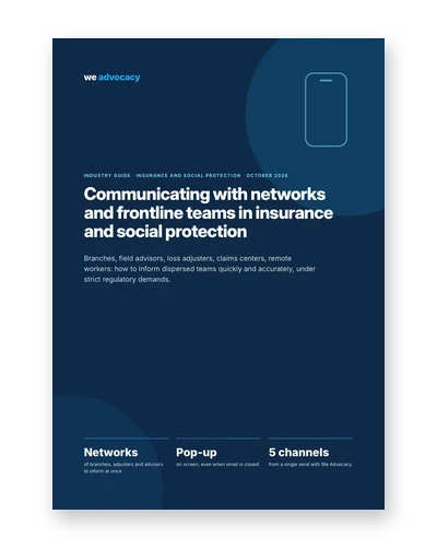 Communicating with networks and frontline teams in insurance and social protection