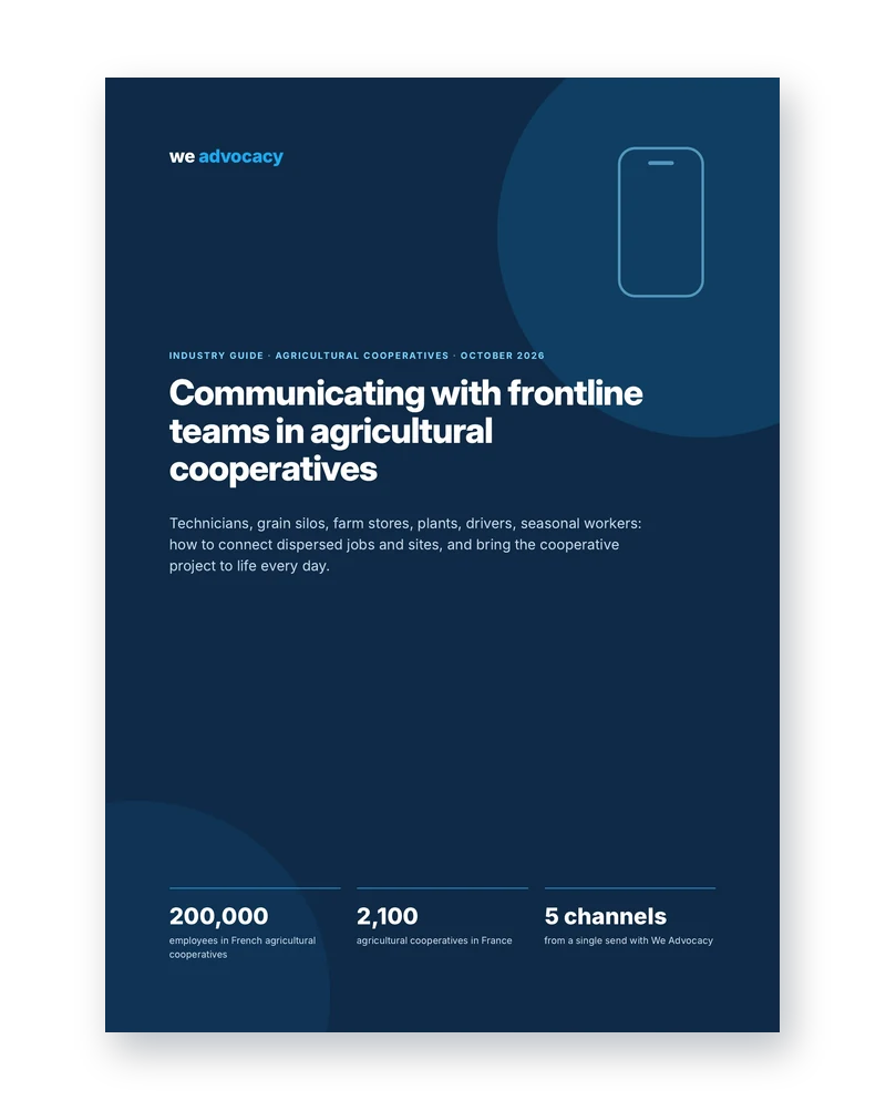 Communicating with frontline teams in agricultural cooperatives