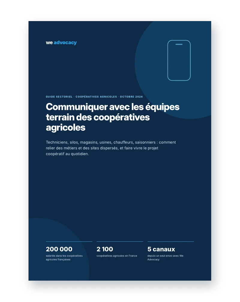 Communiquer avec les équipes terrain des coopératives agricoles