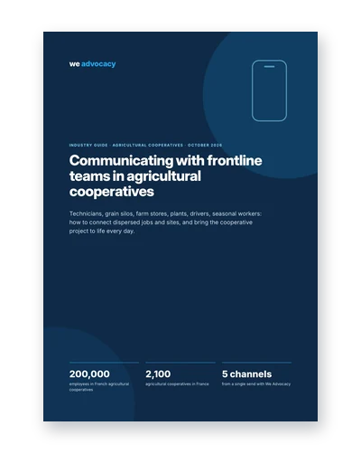 Communicating with frontline teams in agricultural cooperatives