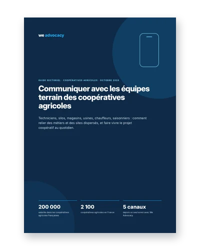 Communiquer avec les équipes terrain des coopératives agricoles