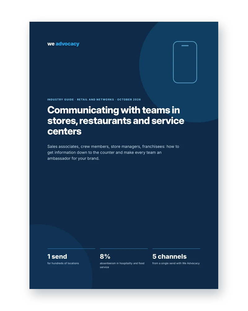 Communicating with teams in stores, restaurants and service centers
