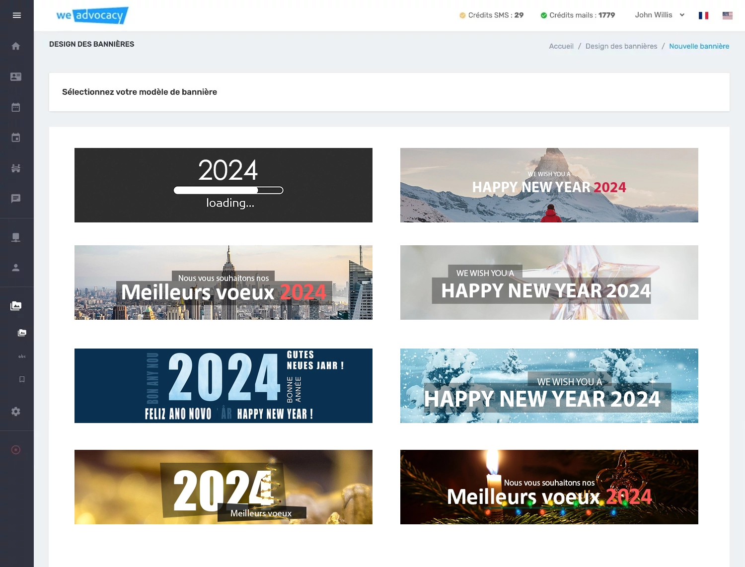 8 Modèles de bannières emails à télécharger pour vos voeux 2024