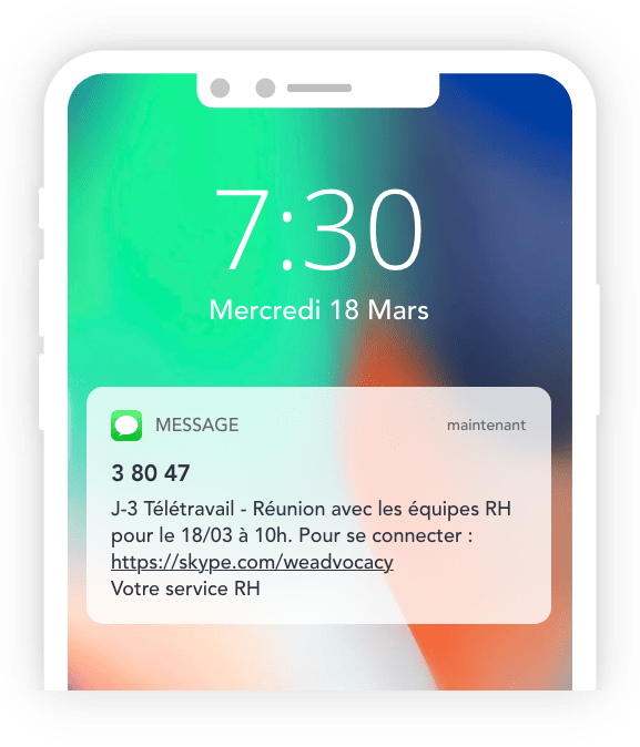 Etape 1 : créez en quelques clics votre page web qui contient votre message Etape 2 : invitez vos salariés à lire l’information via l’envoi d’un sms…