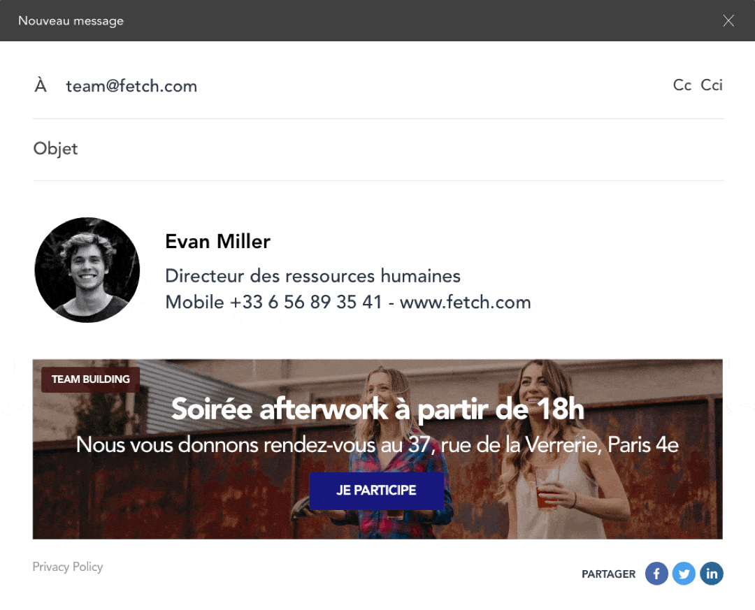 Relayez des bannières pour promouvoir vos sujets internes