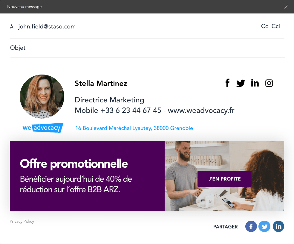 Informez vos clients
