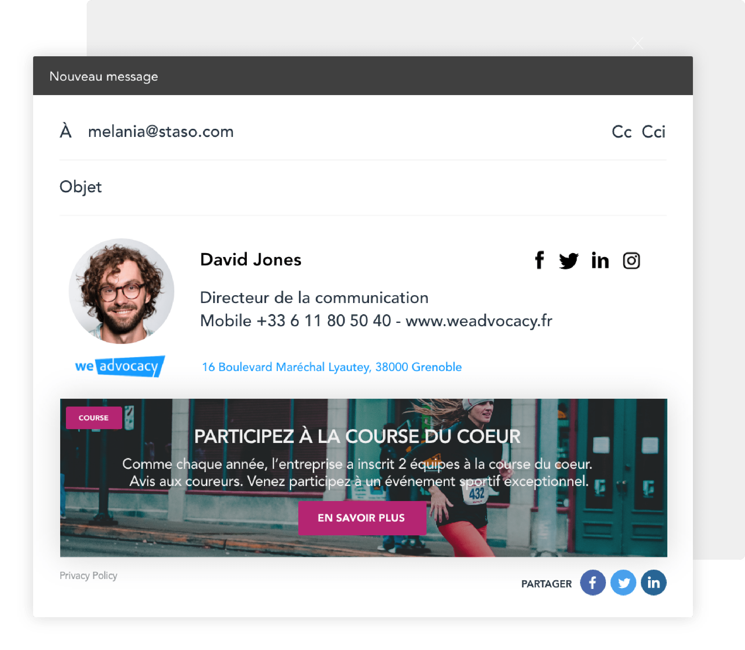 Signature email professionnel